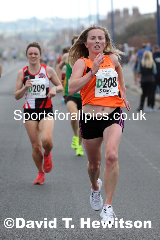 Senior womens 4 stage relay, 2021 Northern 6 and 4 Stage and Young Athletes Road Relays, Redcar. Photo: David T. Hewitson/Sports for All Pics